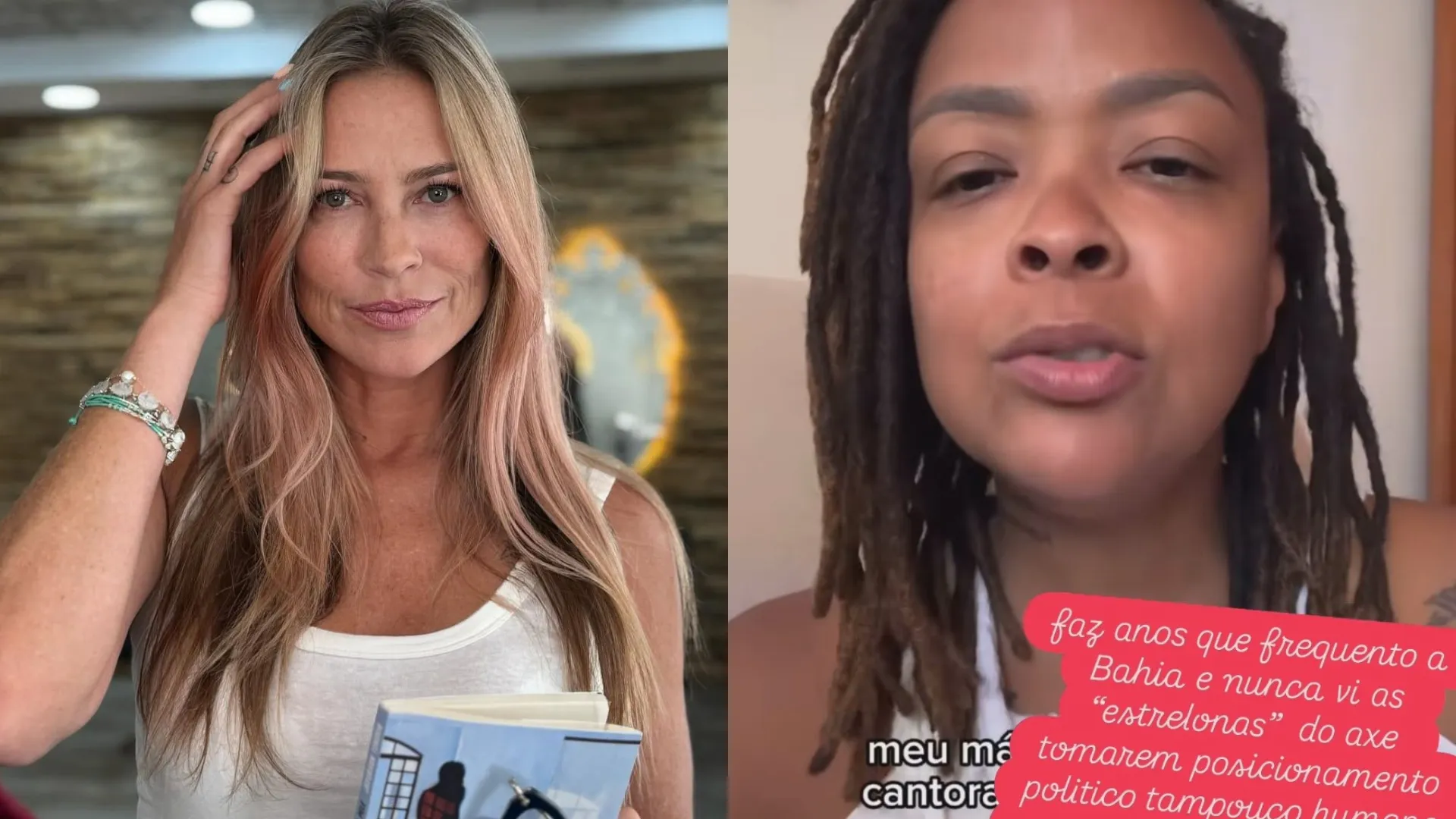 Luana Piovani critica ausência de 'estrelonas do axé' em manifestação
