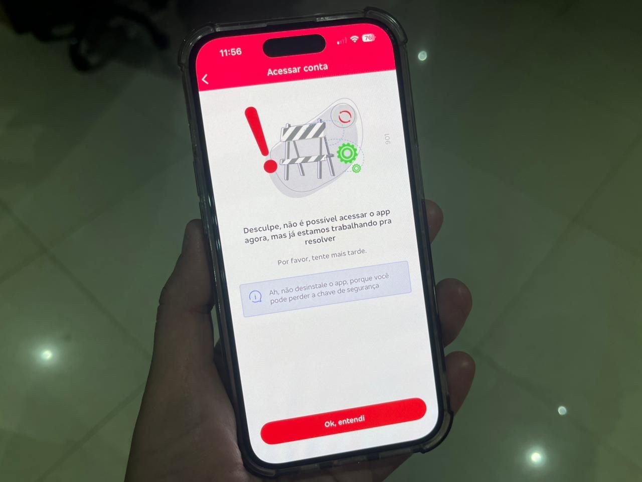 Aplicativo do Bradesco apresenta instabilidade e usu&aacute;rios relatam dificuldades de acesso