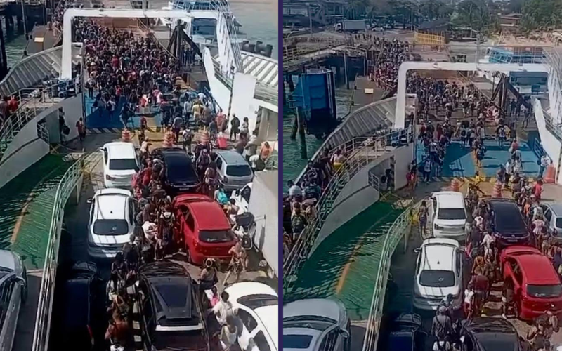 O acesso ao terminal de S&atilde;o Joaquim conta com apoio da Transalvador e da Pol&iacute;cia Militar para organizar o tr&aacute;fego e garantir a seguran&ccedil;a de motoristas e pedestres na regi&atilde;o/Foto: Arquivo Pessoal