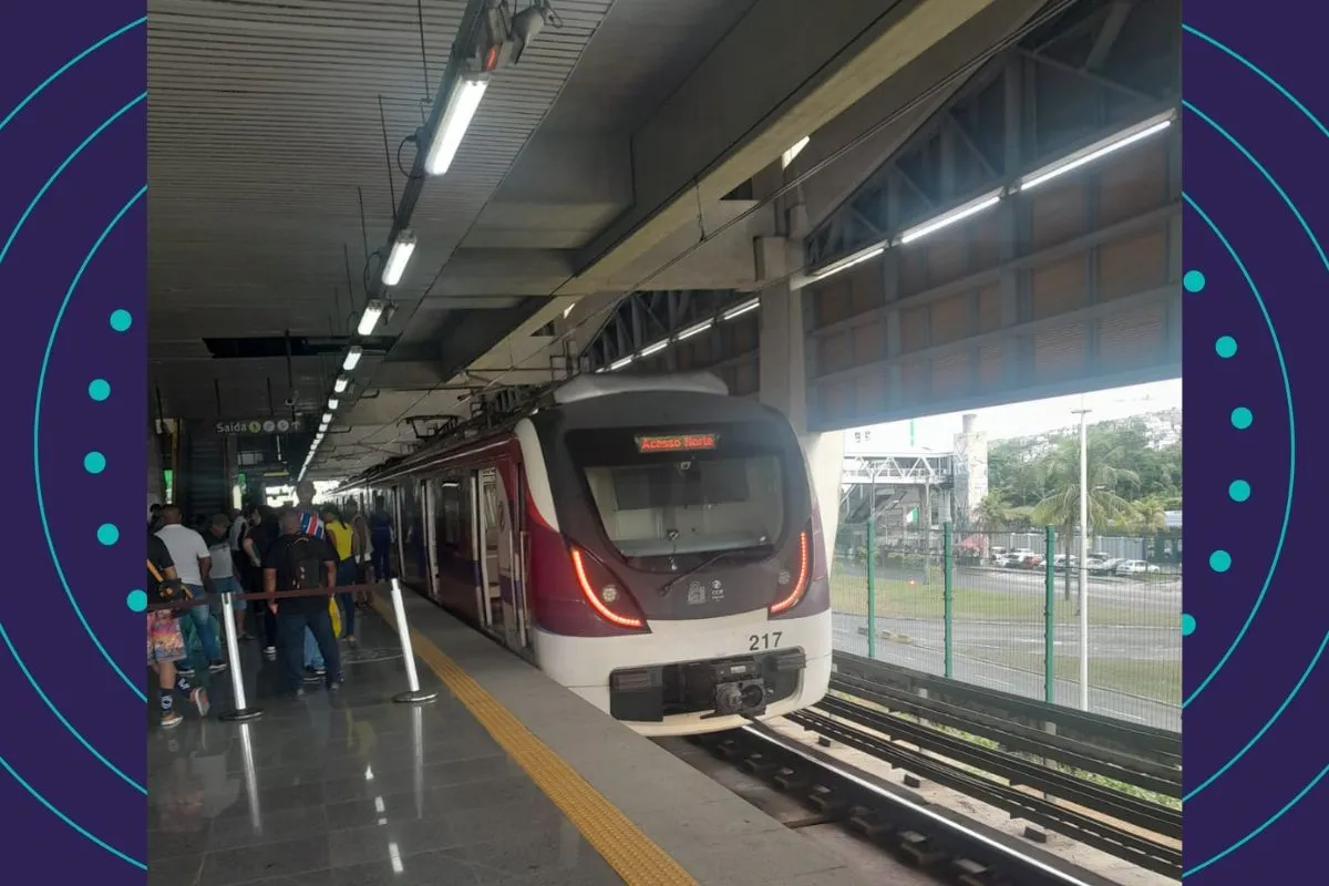 Falha elétrica provoca congestionamento na Linha 2 do metrô de Salvador
