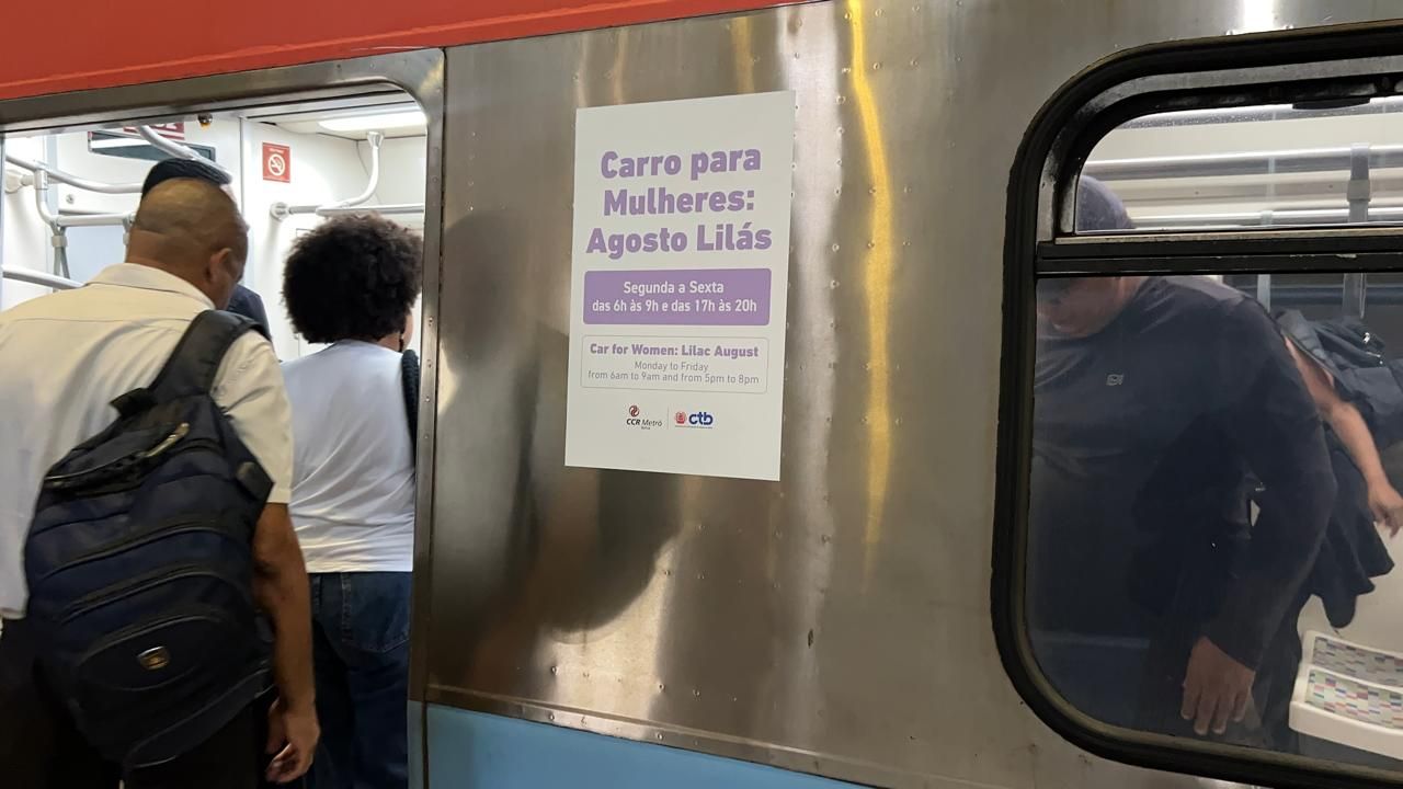 Vag&atilde;o para mulheres no metr&ocirc; de Salvador come&ccedil;ou a valer nesta segunda (3).| Foto: Aratu On