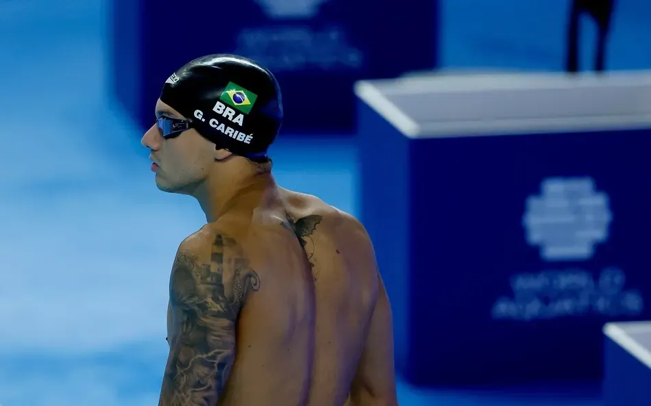 Baiano Guilherme Caribé faz boa prova, mas fica em 4º no Mundial de Natação