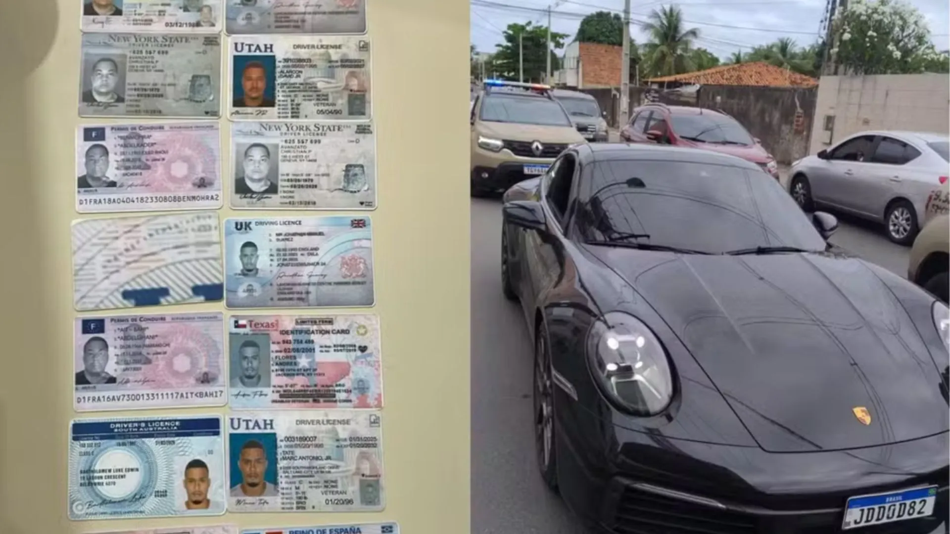  Carteiras de habilitação estrangeiras falsificadas foram apreendidas. Foto: divulgação