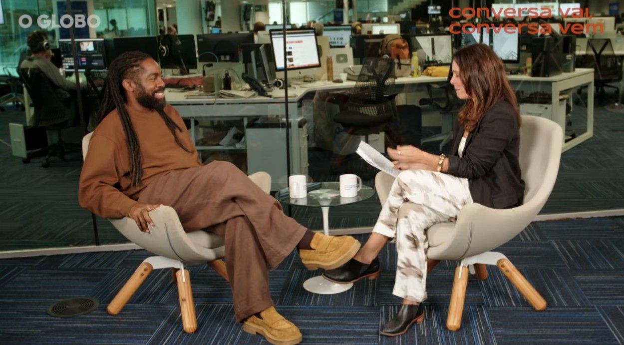 L&aacute;zaro Ramos Revela Que Marca Hora Pra Transar Com Tais Ara&uacute;jo.| Foto: Reprodu&ccedil;&atilde;o O Globo 