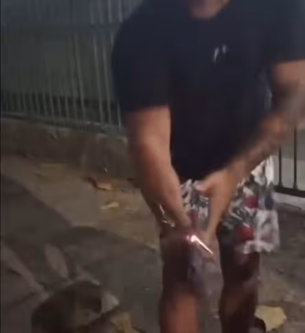 Motoboy é baleado por policial penal. Foto: Reprodução | Vídeo