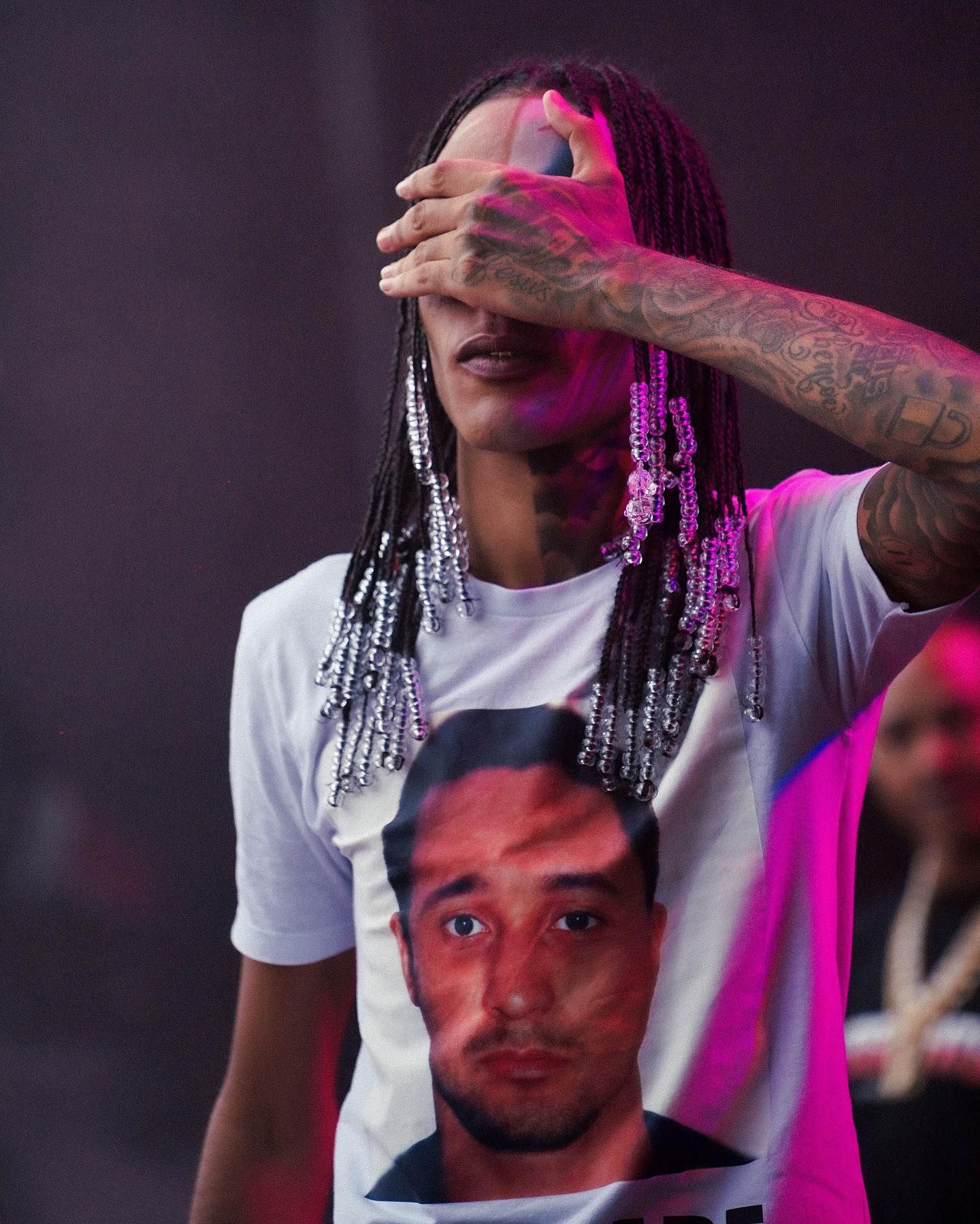 Oruam homenageou o pai no Lollapalooza. | Foto: Redes Sociais