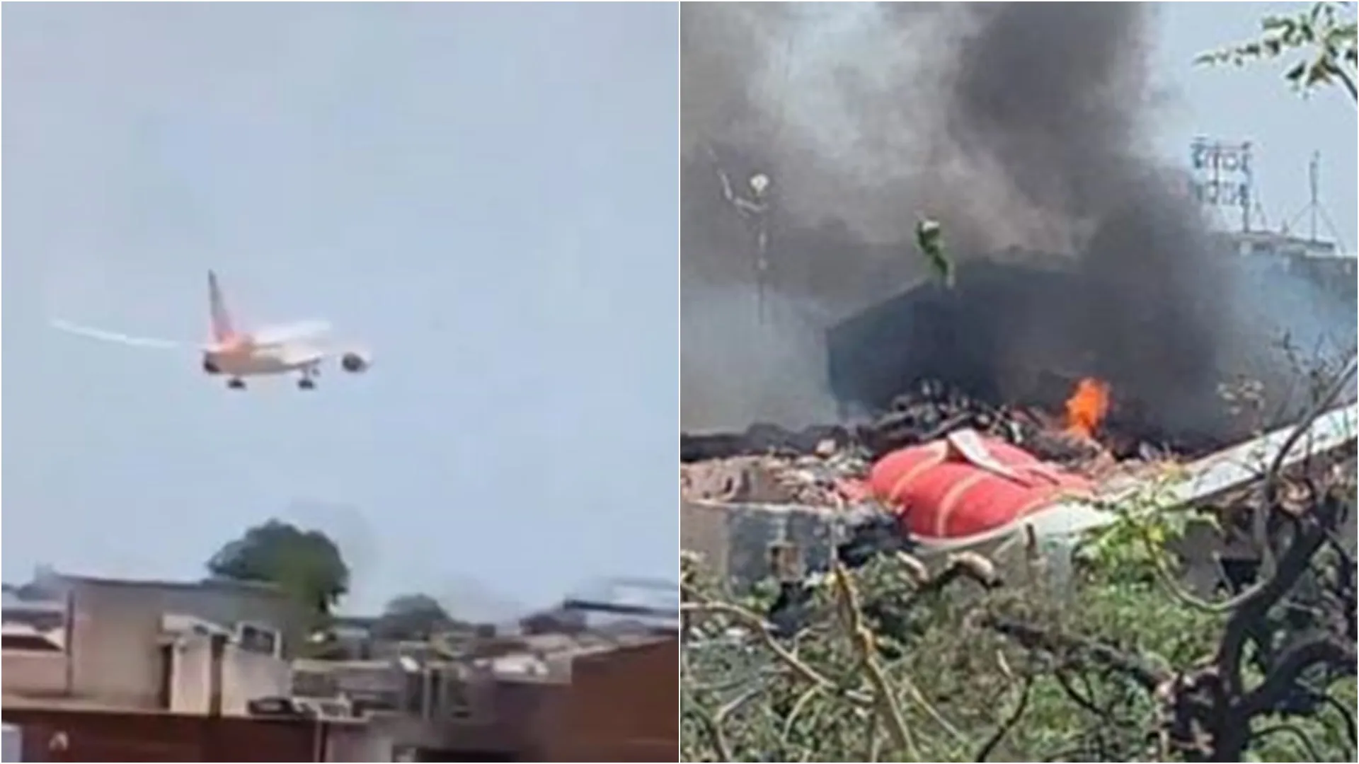 VÍDEO: avião da Air India com 242 pessoas cai após decolar para Londres