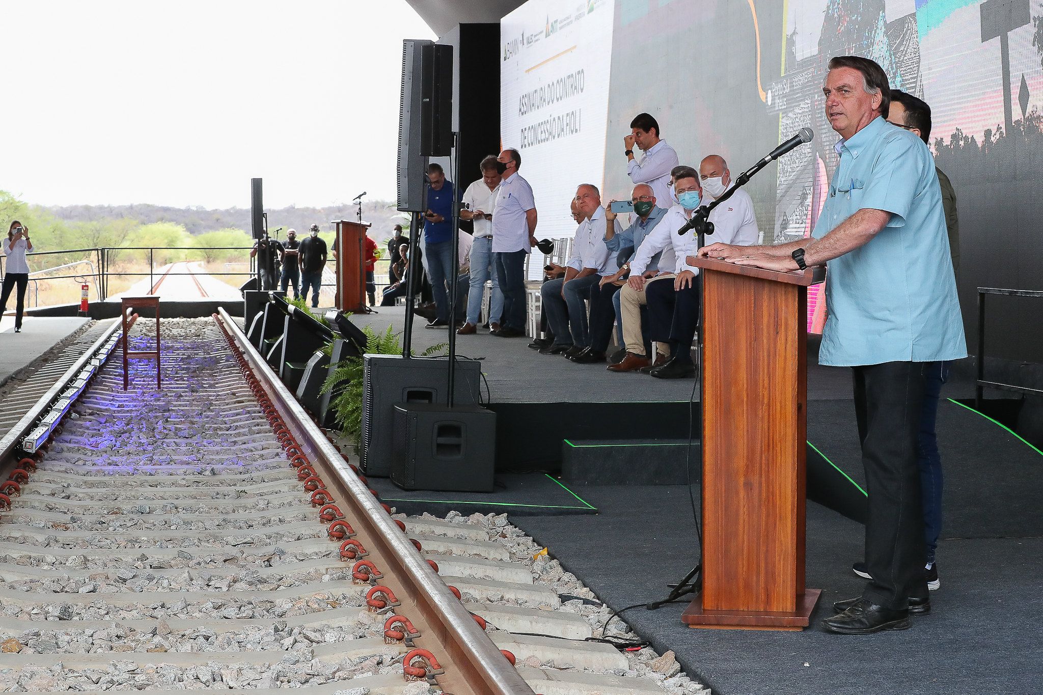 Ex-presidente Jair Bolsonaro (PL) assinou contrato de concessão com Bamin em 2021 | Foto: Marcos Corrêa/PR
