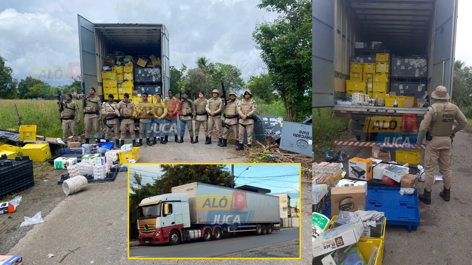 Motorista sequestrado é resgatado e carga roubada recuperada na BA-001