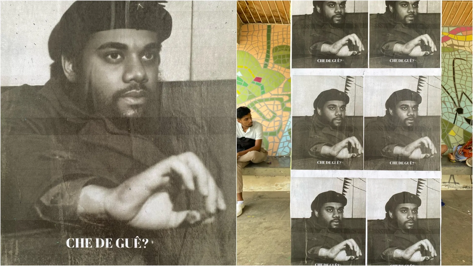 Davi como 'Che de Guê', em alusão a Che Guevara, símbolo da revolução cubana