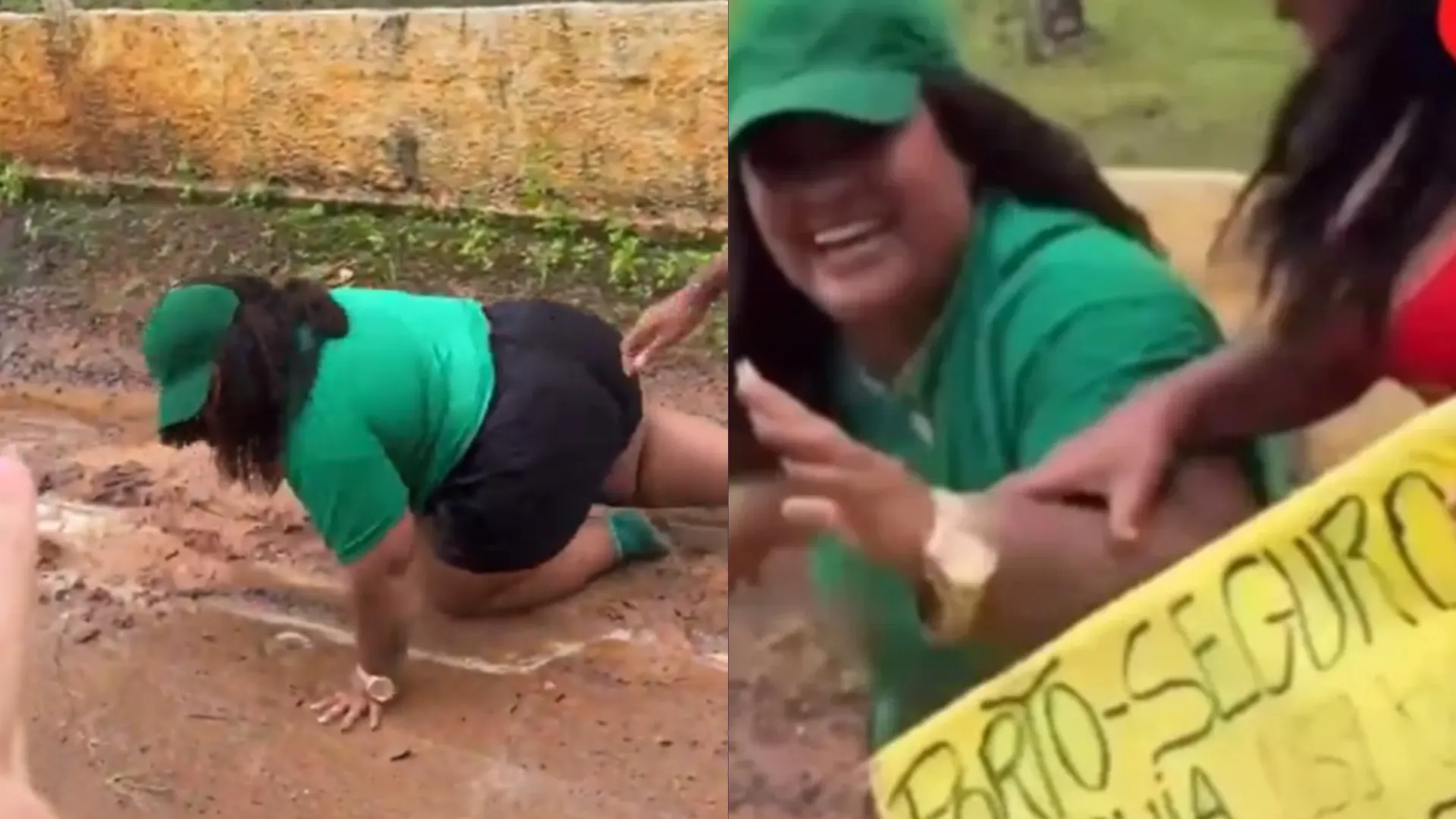 Fã de Carlinhos Maia cai na lama ao correr atrás do carro do influenciador