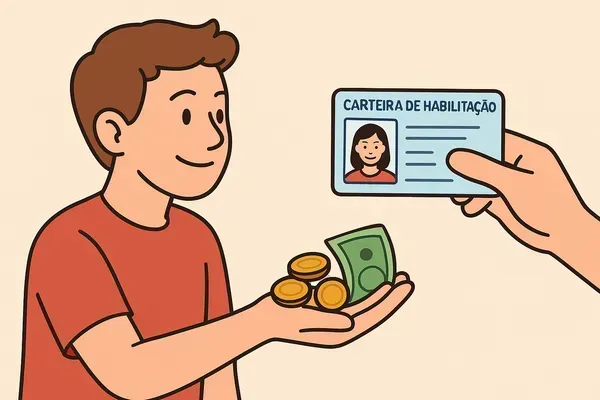 Imagem De Pessoa Pagando CNH.| Foto: Ilustrativa 