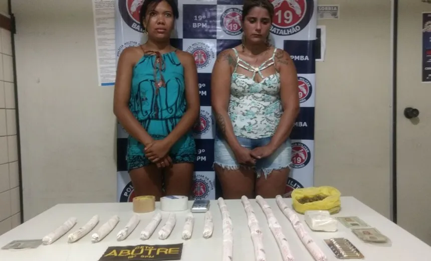 JEQUIÉ: Mulheres são flagradas com explosivos, drogas e munições