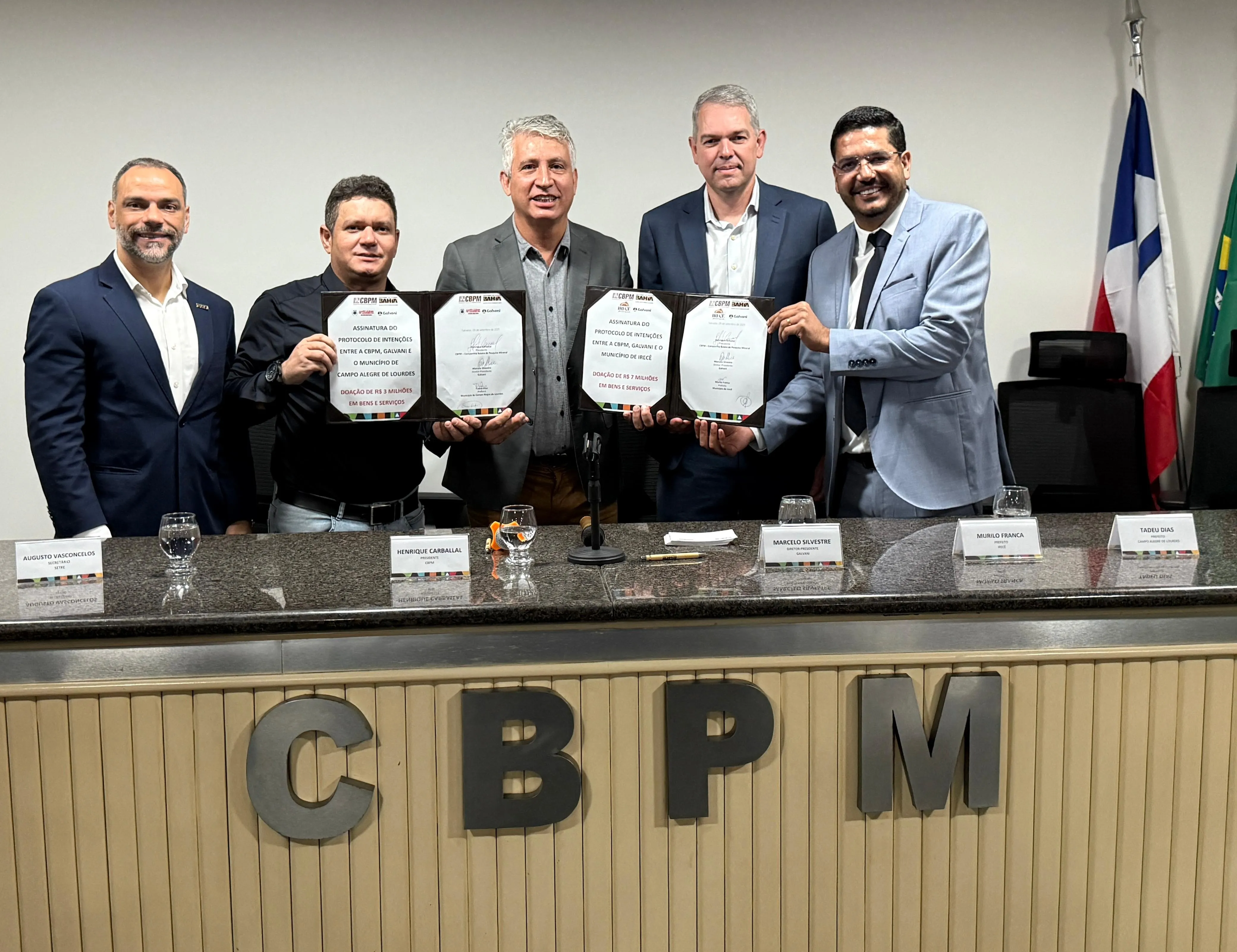 CBPM e Galvani firmam protocolo de intenções para investimentos sociais