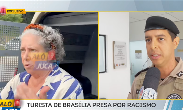 Idosa presa por racismo em Salvador cometeu crime contra PM, diz major.Foto: TV Aratu