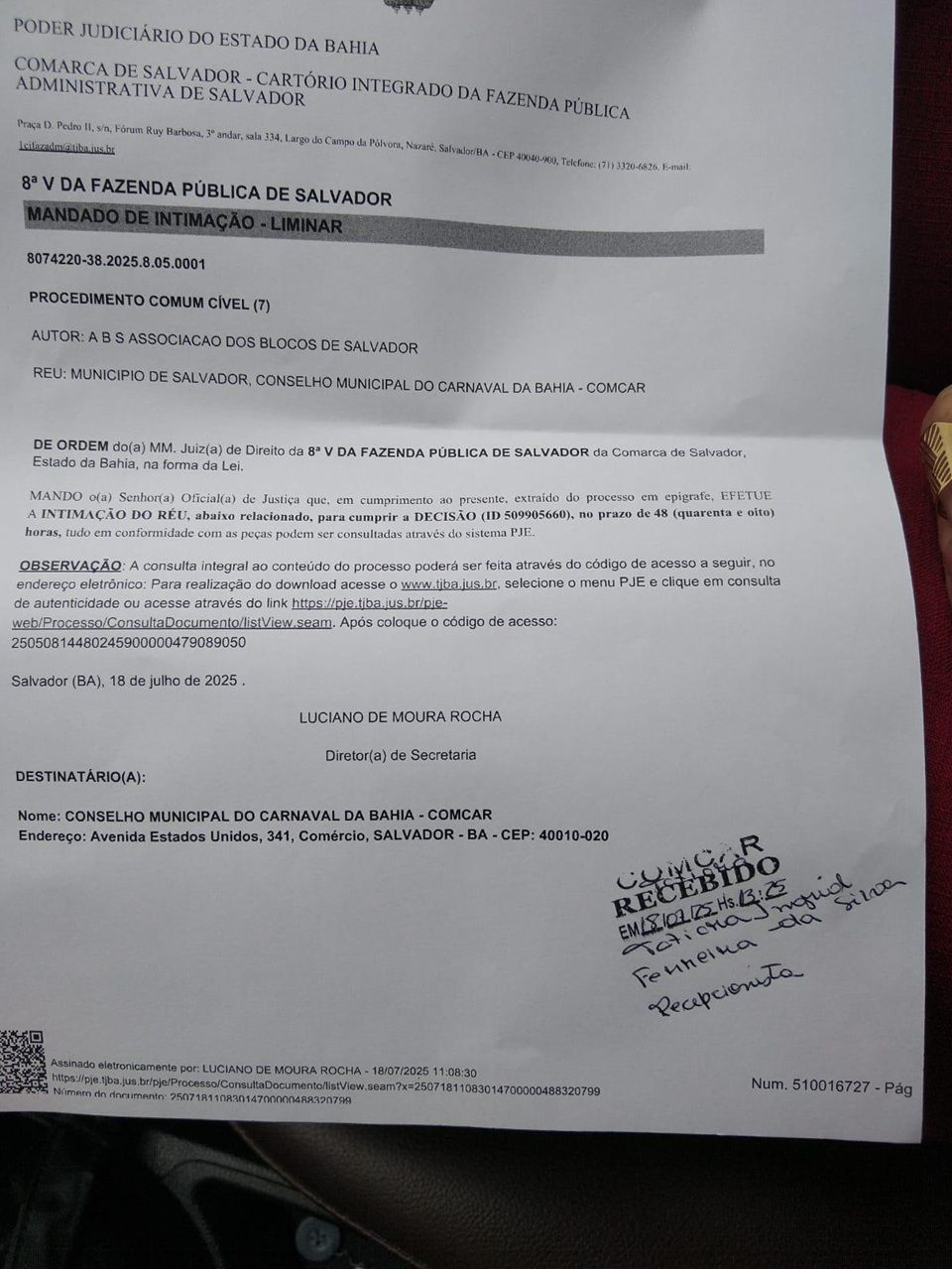 Imagem: arquivo enviado pela ABS
