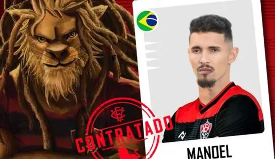 É que o Vitória contratou e agora chamou o Manoel; confira o novo reforço do ataque rubro-negro
