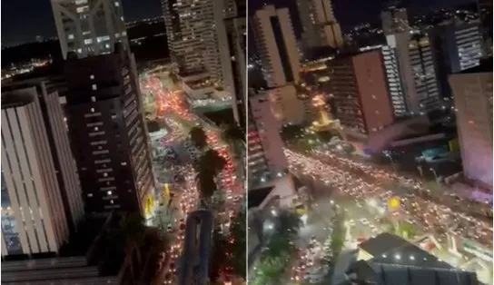 A 2 Km/h: protesto de antigos funcionários da CSN impacta em grande engarrramento em Salvador; vídeo