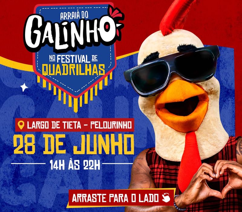 O Arrai&aacute; do Galinho 2026 em Salvador acontece neste domingo, 28 de junho de 2026, com uma edi&ccedil;&atilde;o especial inteiramente dedicada ao tradicional Festival de Quadrilhas Juninas/Foto: Divulga&ccedil;&atilde;o&nbsp;