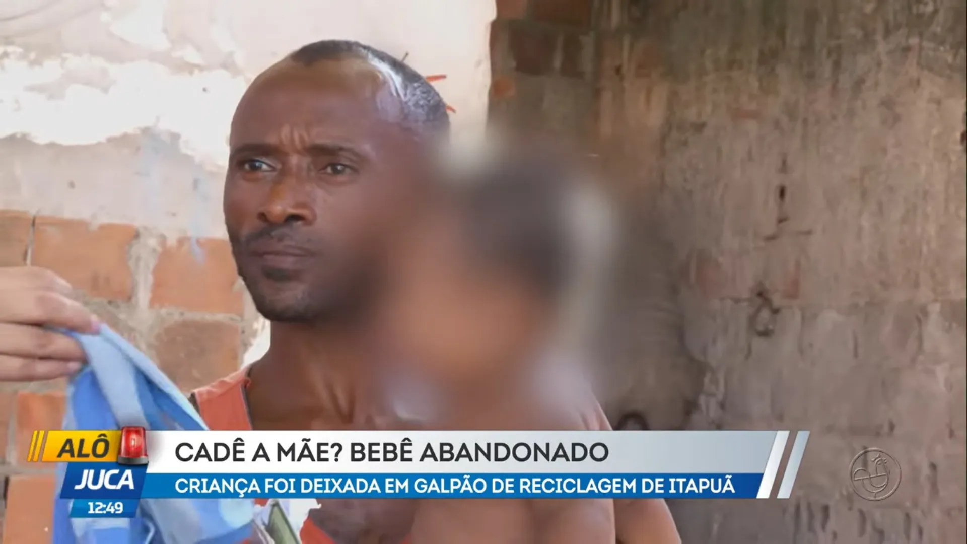 Homem denuncia bebê abandonado em galpão de reciclagem em Itapuã