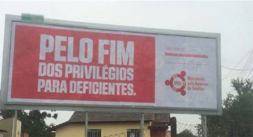 Campanha pelo fim dos ?privilégios? para deficientes gera revolta na web
