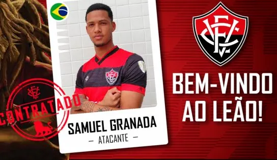 Vitória anuncia contratação do atacante Samuel Granada, ex-Fluminense