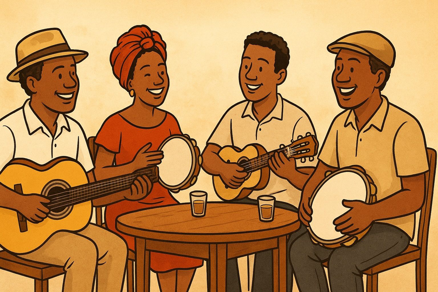 Roda de Samba. Foto: feito por IA