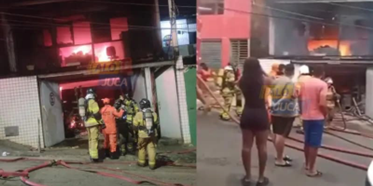 Casa &eacute; atingida por inc&ecirc;ndio no Engenho Velho da Federa&ccedil;&atilde;o, em Salvador
