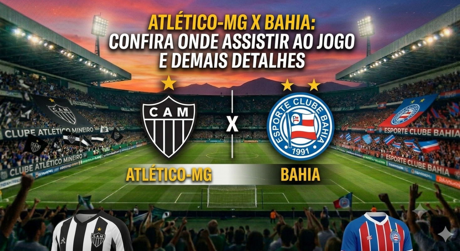 Atlético-MG x Bahia: Confira onde assistir ao jogo e demais detalhes. Foto: Imagem gerada por IA