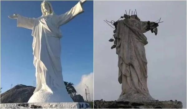Escultura de Jesus Cristo é depredada em cidade baiana; suspeita é de intolerância religiosa