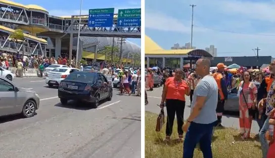 Transalvador orienta que condutores evitem trafegar na avenida Luís Viana Filho no início da tarde deste domingo