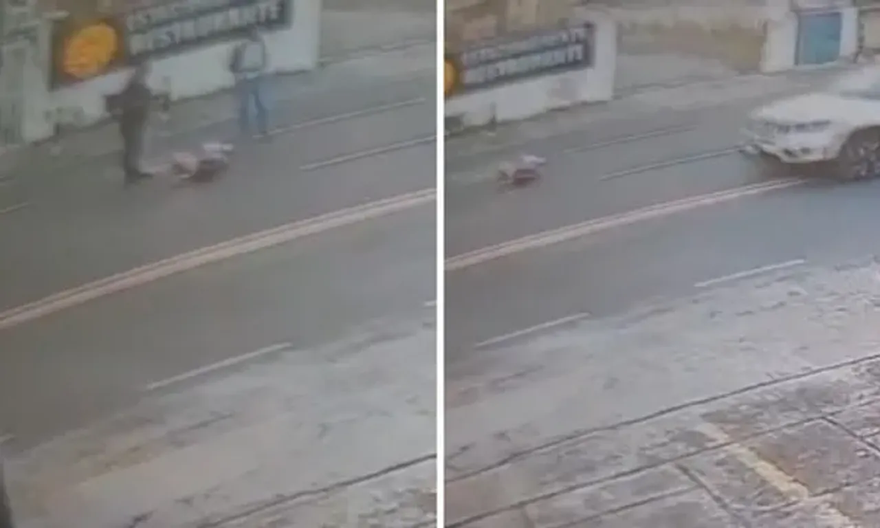 PRF foi atropelada em 6 de outubro enquanto corria no bairro da Pituba, em Salvador.Foto: Câmeras de segurança