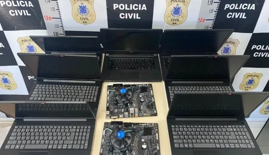 Crime de Receptação: Homem é preso com notebooks roubados e material é avaliado em R$ 45 mil 