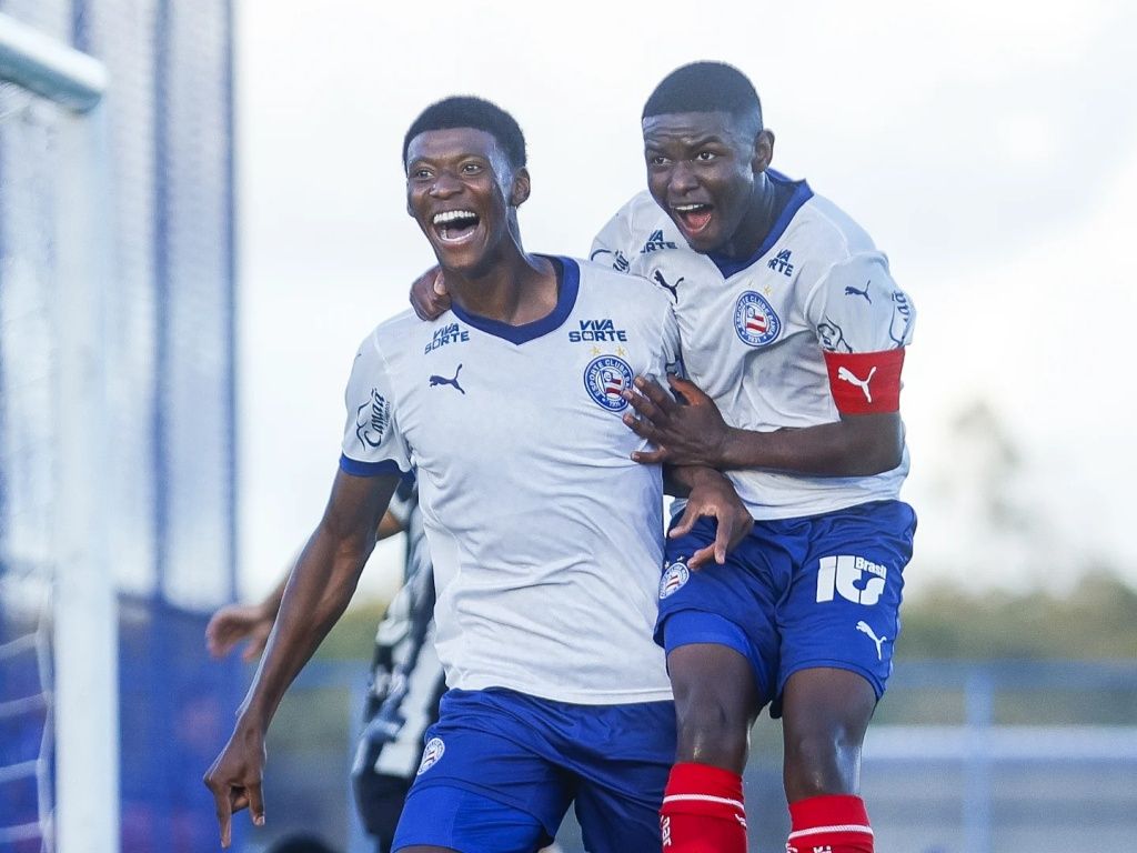 Os gols do Bahia Sub-20 foram marcados por Dell, aos 41 do 1º tempo, Gustavo Ulguim e Juninho, aos 43 e aos 45 do 2º tempo, respectivamente. Foto: Rafael Rodrigues/EC Bahia