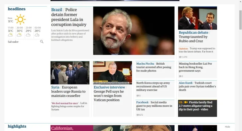 MUNDO AFORA: Imprensa internacional repercute operação da PF contra ex-presidente Lula
