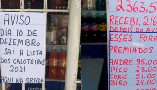 Dono de bar coloca lista de caloteiros na porta e assunto "viraliza" nas redes sociais; atitude fez devedores quitar débitos