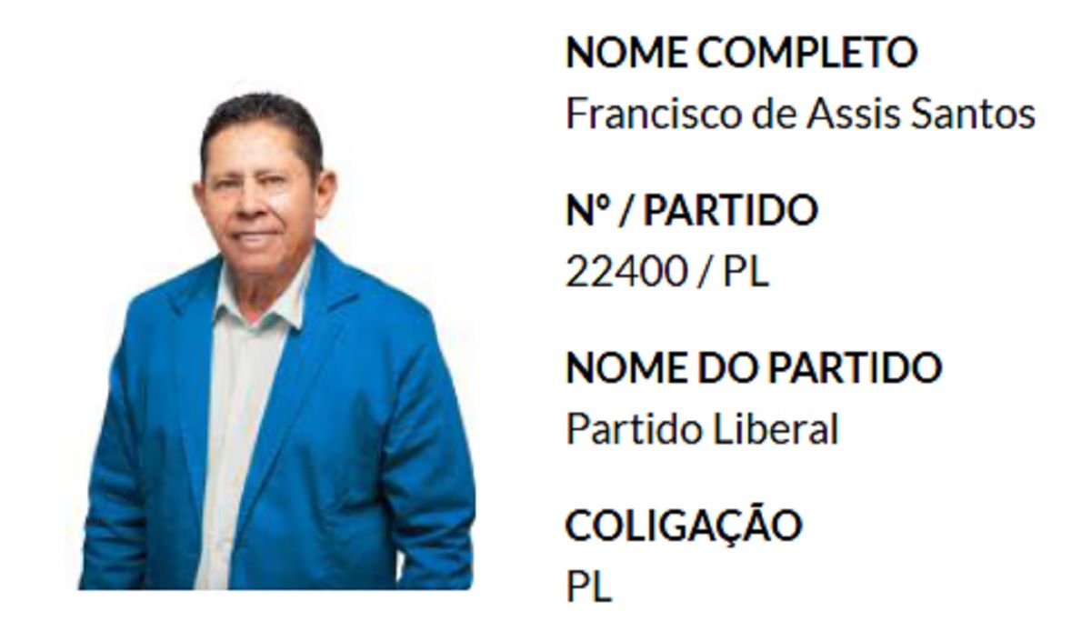 Cizinho Moto Taxi foi candidato a vereador. Foto: Reprodu&ccedil;&atilde;o