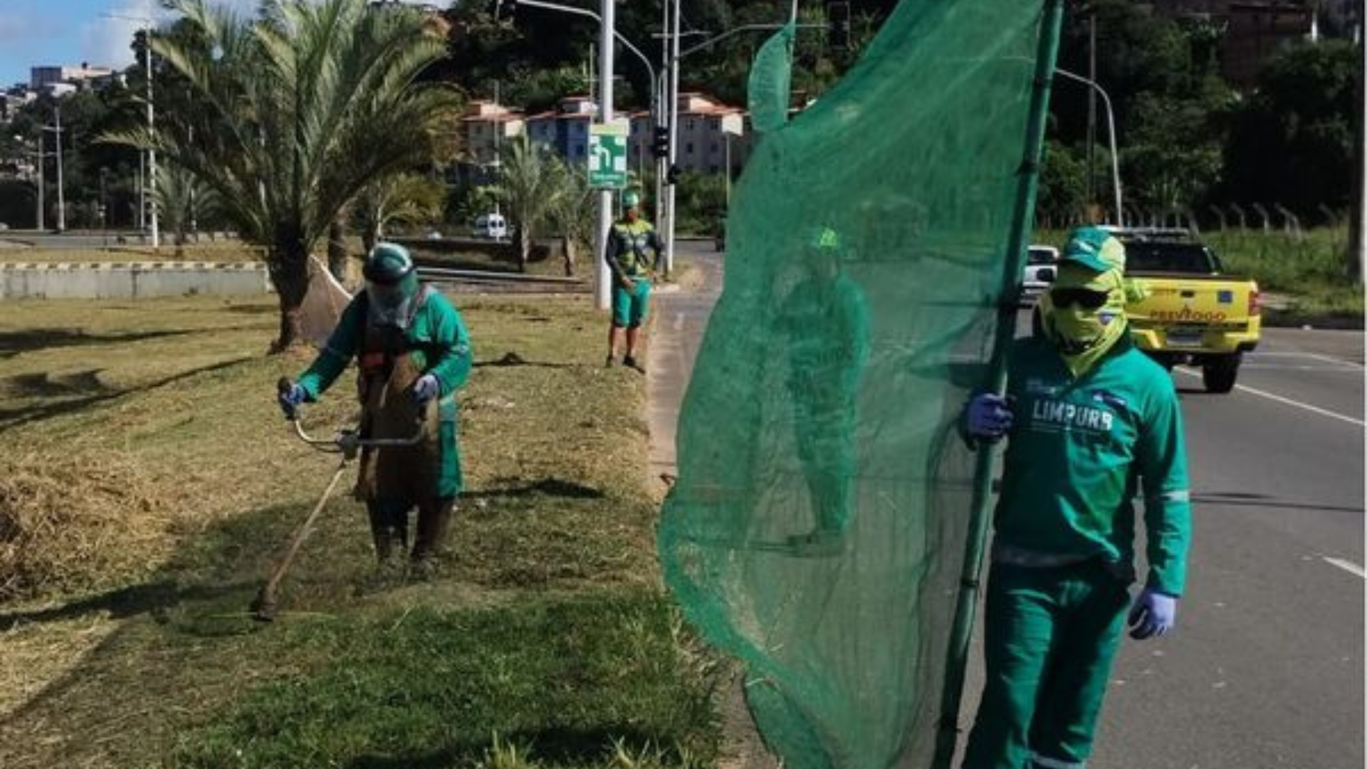 Roçadeira dos agentes da Limpurb foram recuperadas. Foto: Reprodução | Limpurb