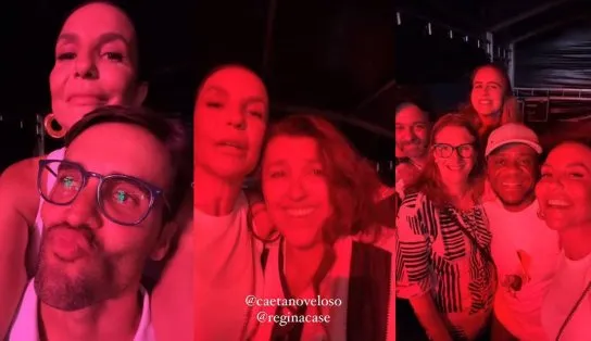 Ivete, Regina Casé e mais famosos curtem show de Caetano e Bethânia em Salvador