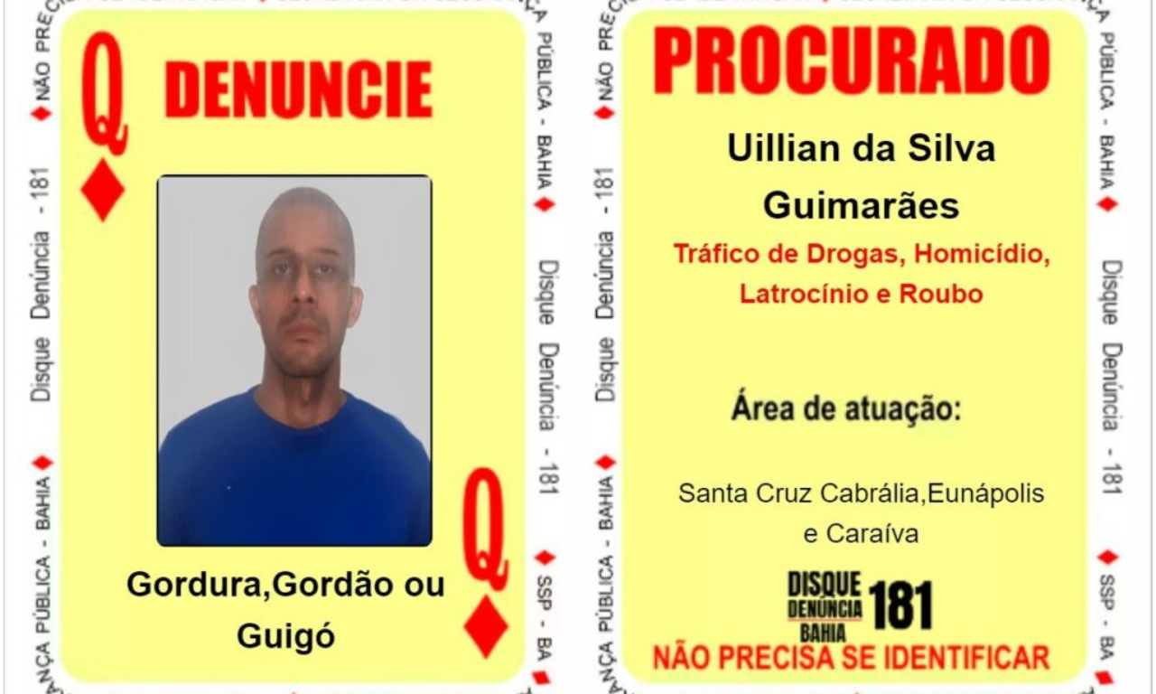 Fundador de facção é preso em Belo Horizonte. Foto: SSP-BA