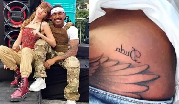 Funkeiro Nego do Borel faz tatuagem em homenagem à namorada, Duda Reis