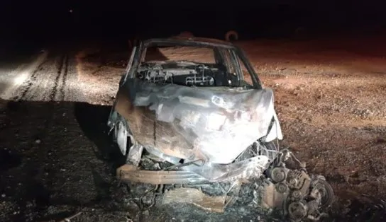 Corpo de idoso é carbonizado após acidente de carro em Ibotirama, no oeste da Bahia