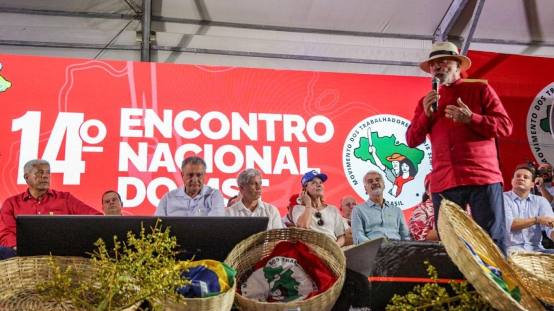 Lula falou sobre ações para produtores de leite e pacote de ações para a reforma agrária no Brasil | Foto: Wellington Lenon/MST