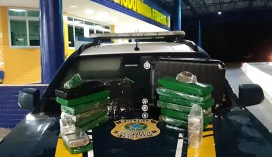 PRF apreende 14 kg de maconha em ônibus interestadual na Bahia; droga seria entregue em Feira de Santana 