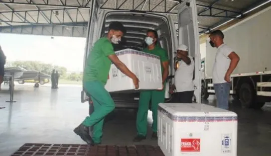 Do jeito que a gente gosta:  mais de 280 mil doses de vacinas contra a Covid chegam à Bahia nesta segunda