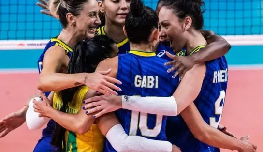 Vôlei feminino: Brasil bate a Bulgária e assume vice-liderança na Liga das Nações