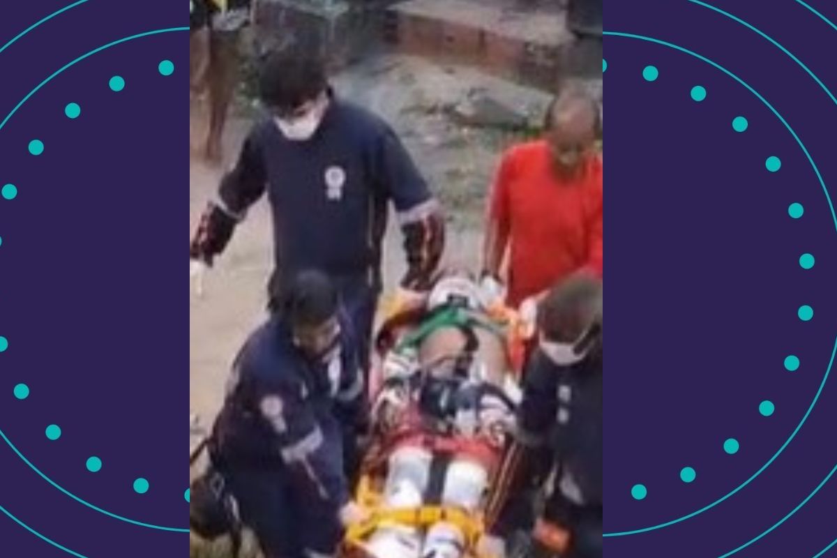 Homem &Eacute; Socorrido Ap&oacute;s Ser Agredido Por Populares. | Foto: Reprodu&ccedil;&atilde;o Internet 