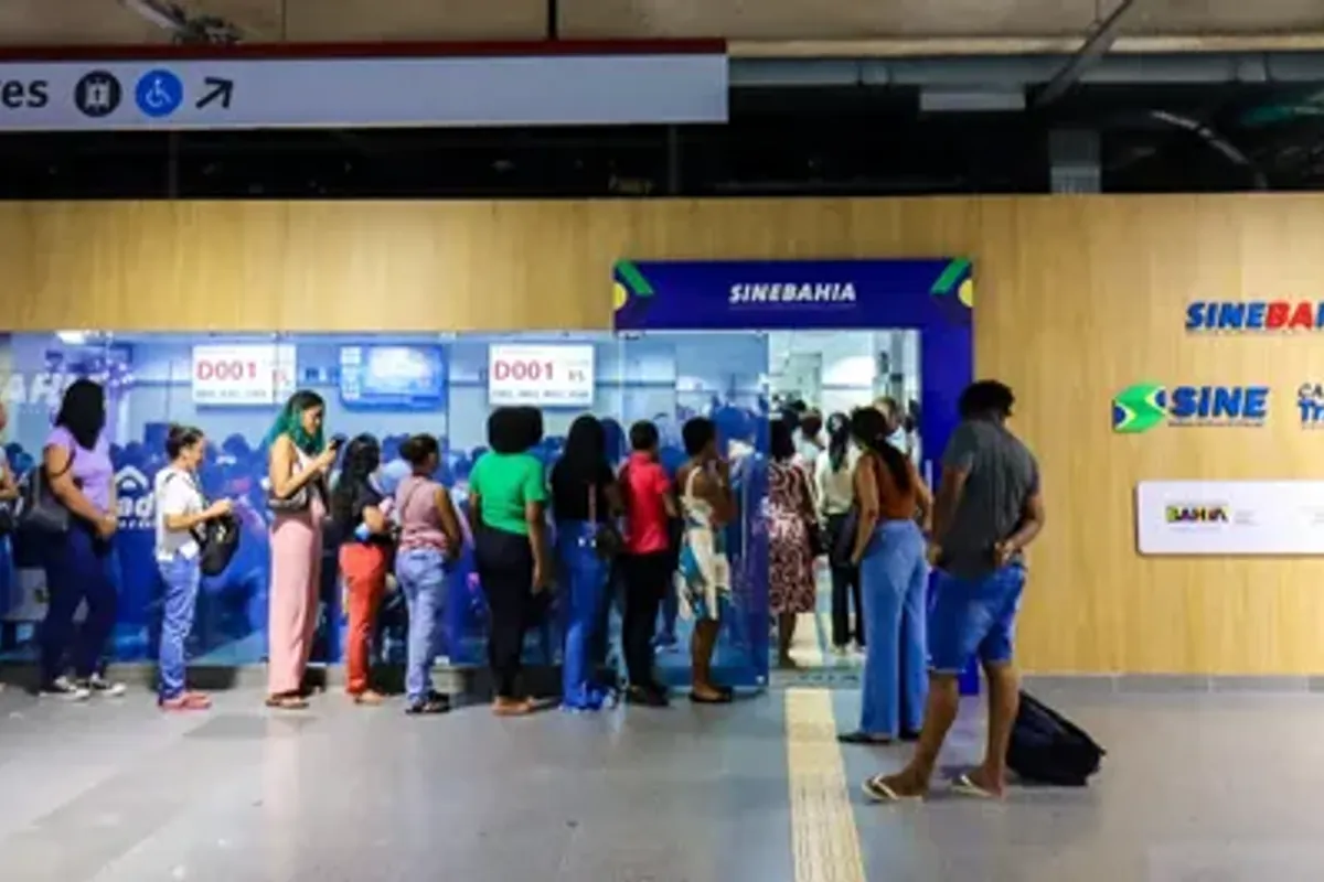 Vagas de emprego do SineBahia. Divulgação/GovBA