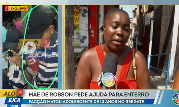 M&atilde;e de adolescente decapitado em Salvador pede justi&ccedil;a: 'J&aacute; &eacute; o segundo filho'. Foto: TV Aratu