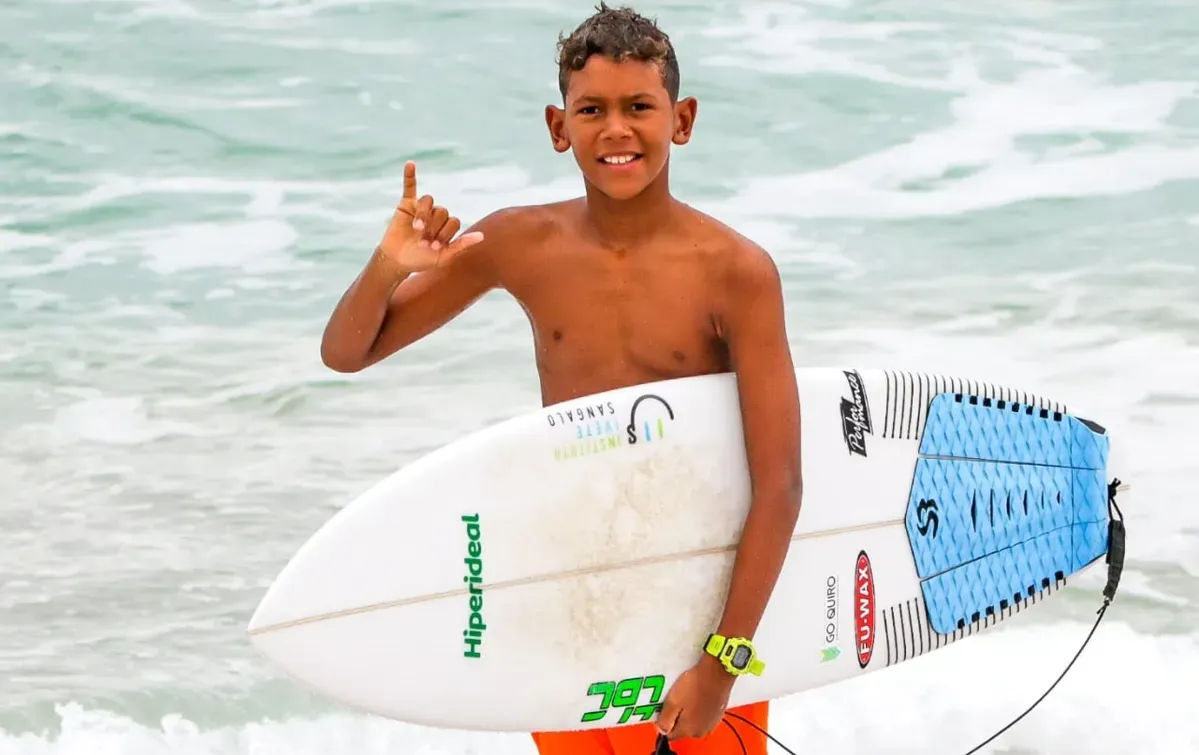 Com apenas 9 anos, baiano conquista o título de vice-campeão Latino-Americano de Surf